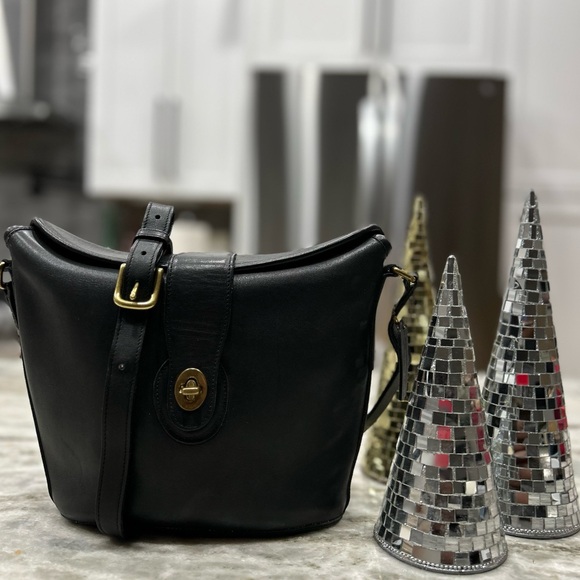 Coach Authentic 9948 Nottingham Black Tanned Leather Bag - Picture 2 of 12